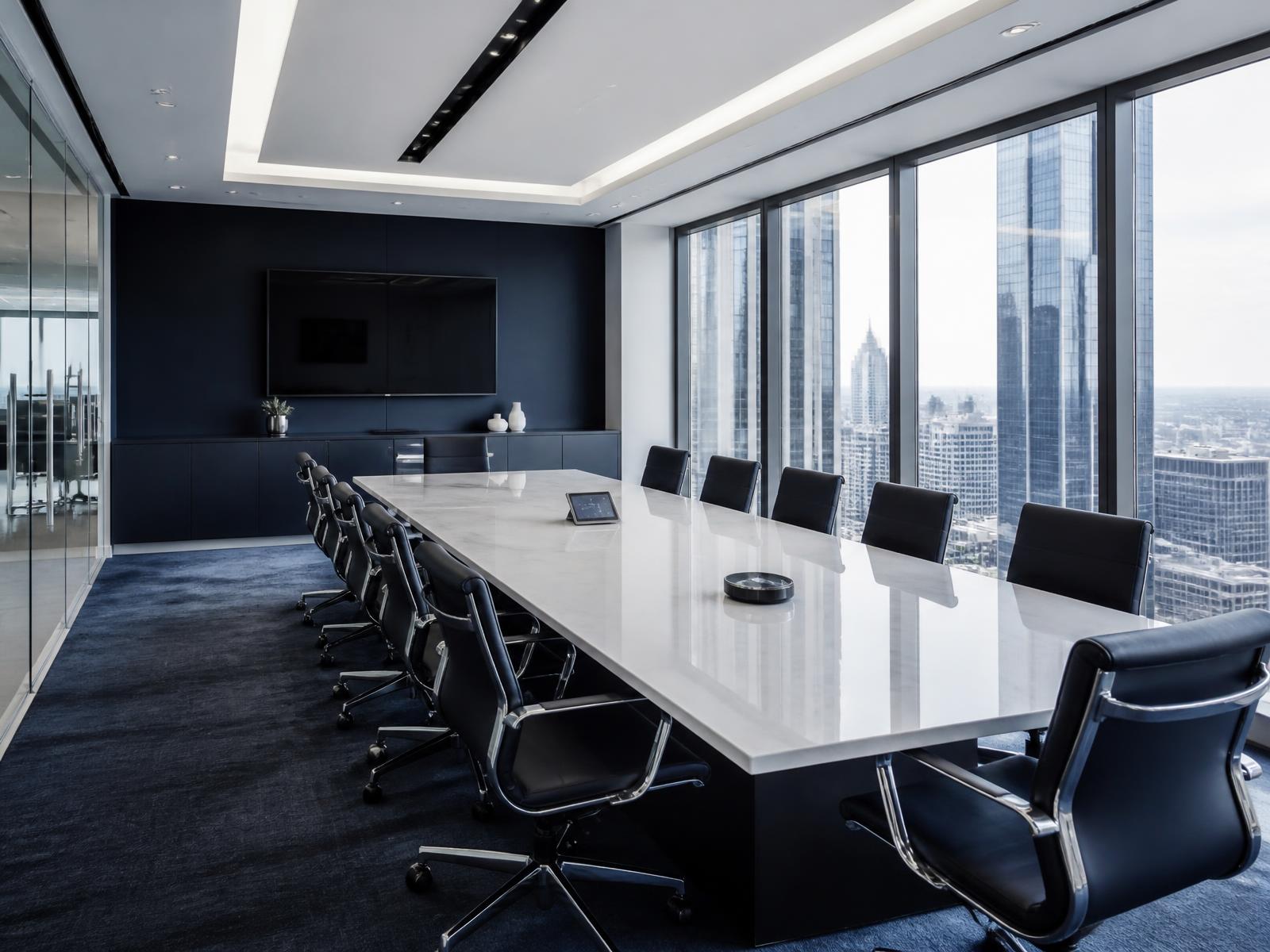 Blake Atlantic boardroom overlooking the financial district